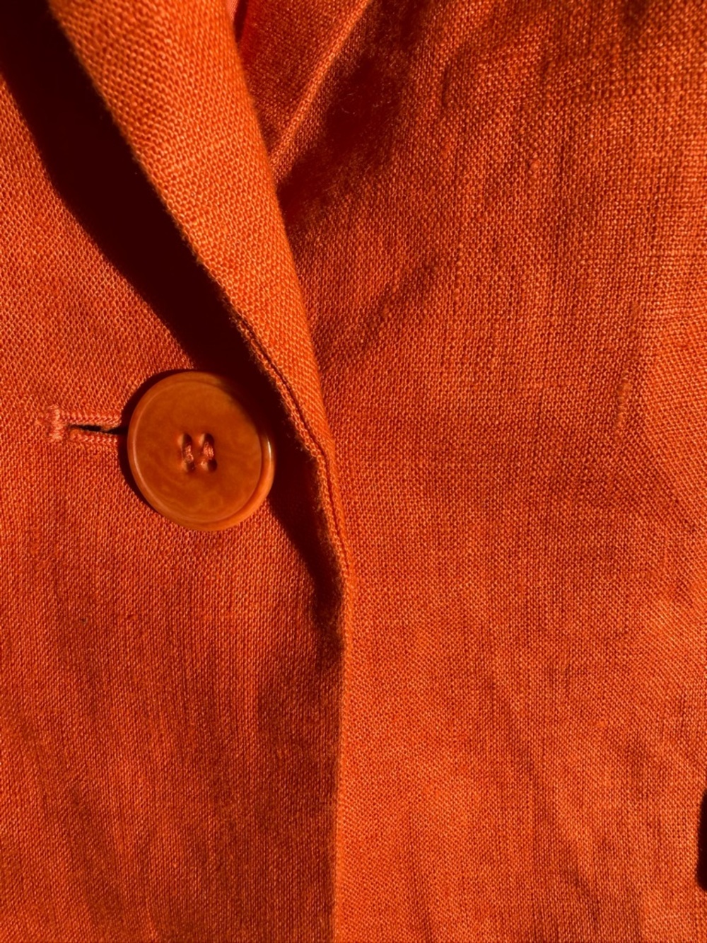 Women's Orange Cropped Blazer Jacket madewell medium - Picture 7 of 15